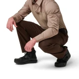 5.11 Tactical Men's Stryke Class A PDU Twill Pants, Brown, Shown Crouching