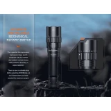 Fenix Black 3000 Lumens PD40R V3.0, Mechanical Rotary Switch