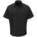 Workrite 730NX45 4.5 oz. Nomex IIIA Short Sleeve Firefighter Shirt, Black
