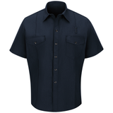 Workrite 730NX45 4.5 oz. Nomex IIIA Short Sleeve Firefighter Shirt, Midnight Navy