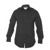 Elbeco Men's Distinction Poly/Wool Long Sleeve Shirt, Black