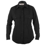Elbeco Women's Distinction Poly/Wool Long Sleeve Shirt, Black