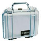 Pelican Protector 1200 Case, Silver front view