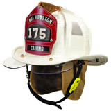 MSA Cairns N6A Houston Leather Helmet With Bourke Eyeshield N6A BOURKE CAIRNS at Curtis - Tools for Heroes