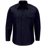 Workrite 725NX45 4.5 oz. Nomex IIIA Long Sleeve Fire Officer Shirt Midnight Navy 1