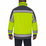 Blauer B.DRY XP Colorblock Emergency Response Jacket with Softshell Fleece Jacket Liner Hi Vis Yellow Navy 3