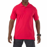 5.11 Tactical Utility Polo, Range Red front view