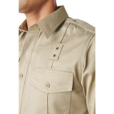 5.11 Tactical Twill PDU Class B Long Sleeve Shirt, silver tan chest pocket