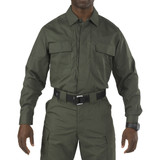 5.11 Tactical Taclite TDU Long Sleeve Shirt, TDU Green front view