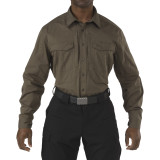 5.11 Tactical Stryke Long Sleeve Shirt, Tundra front view