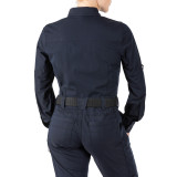 5.11 Tactical Women's Stryke Long Sleeve Shirt, Dark Navy back view