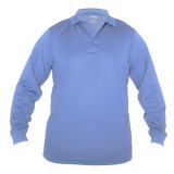 Elbeco Ufx Long Sleeve Tactical Polo, light blue front view