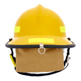 MSA Cairns 660C Metro Composite Fire Helmet, yellow back view