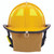 MSA Cairns 1010 Traditional Composite Fire Helmet, yellow back view