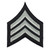 Hero's Pride 3-1/8"W Sergeant Chevrons, Silver On Black