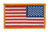 Hero's Pride U.S. Flag, Full Color, Reverse, 3 3/8 X2", Dark Gold Border