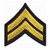 Hero's Pride 3" Wide Medium Gold/Black Corporal Chevrons, Merrowed