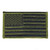 Hero's Pride 3-3/8" X 2" Olive Drab/Black American Flag Patch, Hook