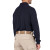 First Tactical Mens Long Sleeve Performance Polo Midnight Navy Back Angle