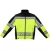 Blauer Colorblock Softshell Reflective Fleece Jacket, Hi-Vis Yellow/Black, Laid Flat