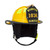 MSA Carins 1836 Yellow Unpainted Matte Finish Traditional Helmet, front right angle