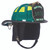 MSA Carins 1836 Green Painted High-Luster Finish Traditional Helmet, side angle