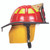 MSA Carins 1836 Red Painted High-Luster Finish Traditional Helmet, right profile