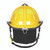 MSA Carins 1836 Yellow Painted High-Luster Finish Traditional Helmet, back