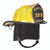 MSA Carins 1836 Yellow Painted High-Luster Finish Traditional Helmet, side angle