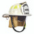 MSA Cairns 1836 White Painted High-Luster Finish Traditional Helmet, side angle