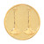 Blackinton Gold Plate Finish 1-11/16 in. 2 Parallel Bugles On Textured Disc Hat Badge with Dual Clutch Pin