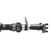 Hurst Black StrongArm, Facing Right, Open Tip, Handle Up