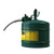 Justrite 5 Gal. Green Steel Safety Can - Oil, with 5/8 in. Metal Hose, Facing Left