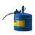 Justrite 5 Gal. Blue Steel Safety Can - Kerosene, with 5/8 in. Metal Hose, Front Facing Left