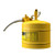 Justrite 5 Gal. Yellow Steel Safety Can - Diesel, with 5/8 in. Metal Hose, Facing Left