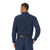 Workrite 4.5 oz. Nomex IIIA Long Sleeve Western Firefighter Shirt, Navy Blue, On Model Close-up of Back