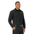 Workrite Men's Classic Long Sleeve Firefighter Shirt, Black, On a Man Facing Right Front Angle
