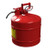 Justrite 5 Gal. Red Type II AccuFlow Safety Can with 5/8 in. Hose, Facing Left Back Angle