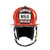 MSA Cairns N5A New Yorker Leather Fire Helmet, Red Helmet Facing Forward