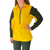 Coaxsher 5.8 oz. Tecasafe Plus Affinity LL Women's Wildland Fire Shirt, Yellow and Green, Shown with Left Arm Up