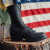 White's 10 in. Smokejumper Fire Boots - NFPA Certified, Against American Flag