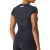 DFND Women's Black Hybrid Ax/Rx Compression Shirt, Back, Facing Back Right Angle
