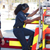 Workrite Navy 7.5 oz. Twill Nomex Blend Women's Classic Firefighter Pant, Worn by a Firefighter