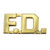 Hero's Pride F.D. Die Struck Letters Pins, 1/2 in.
