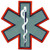 Hero's Pride Star of Life Reflective Shoulder Back Patch, Navy and Orange