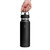 Hydro Flask Black 40 oz. Wide Mouth Insulated Bottle with Flex Straw Cap, Shown Being Held