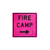 Dicke 36 in. Reflective Pink Square Sign with Velcro: Fire Camp