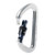 CMC ProTech Aluminum Key-Lock Carabiner, Brite, Unclasped, Facing Left