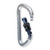 CMC ProTech Aluminum Key-Lock Carabiner, Brite, Unclasped, Facing Right