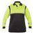 Elbeco Ufx Long Sleeve Ultra-Light Polo, HiVis/Navy front view